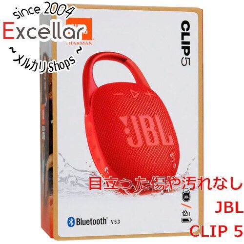 [bn:15] JBL　ポータブルBluetoothスピーカー CLIP 5　JBLCLIP5RED　レッド　未使用