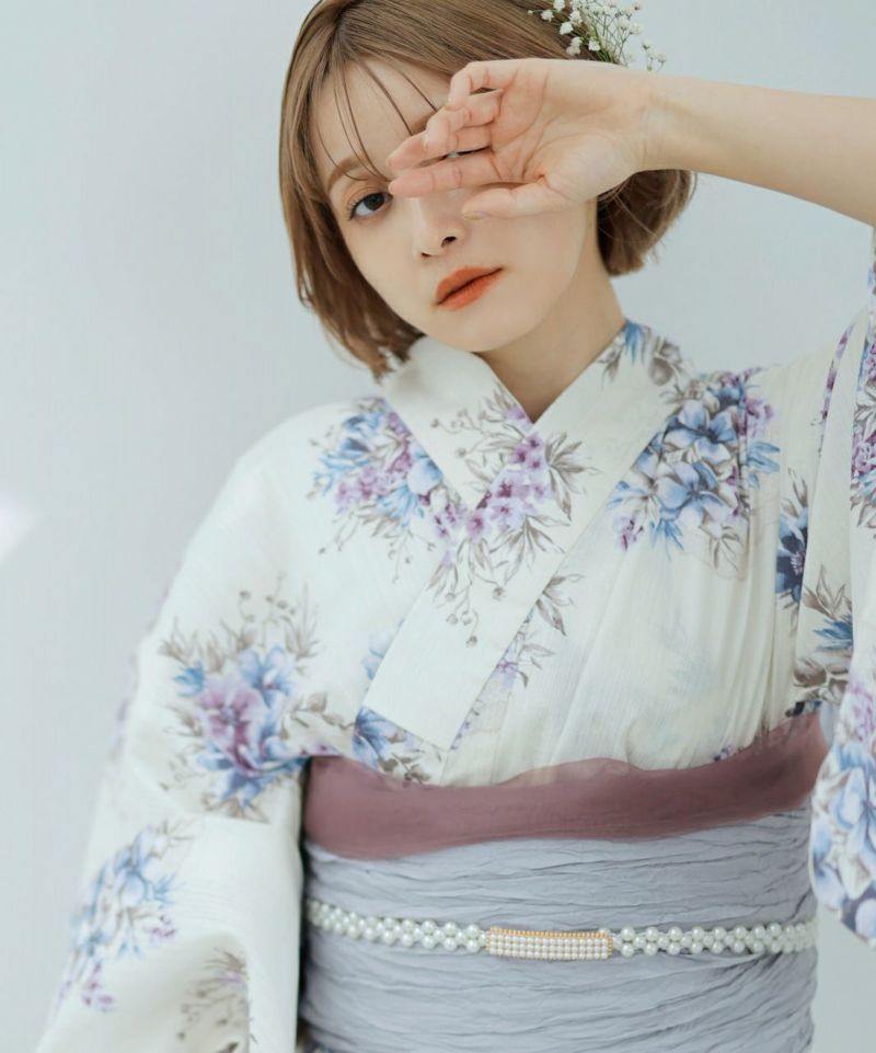 dita浴衣 燦爛フラワーアート\最短発送/ 2025 浴衣5点セット(ゆかた・帯・下駄・着付けマニュアル