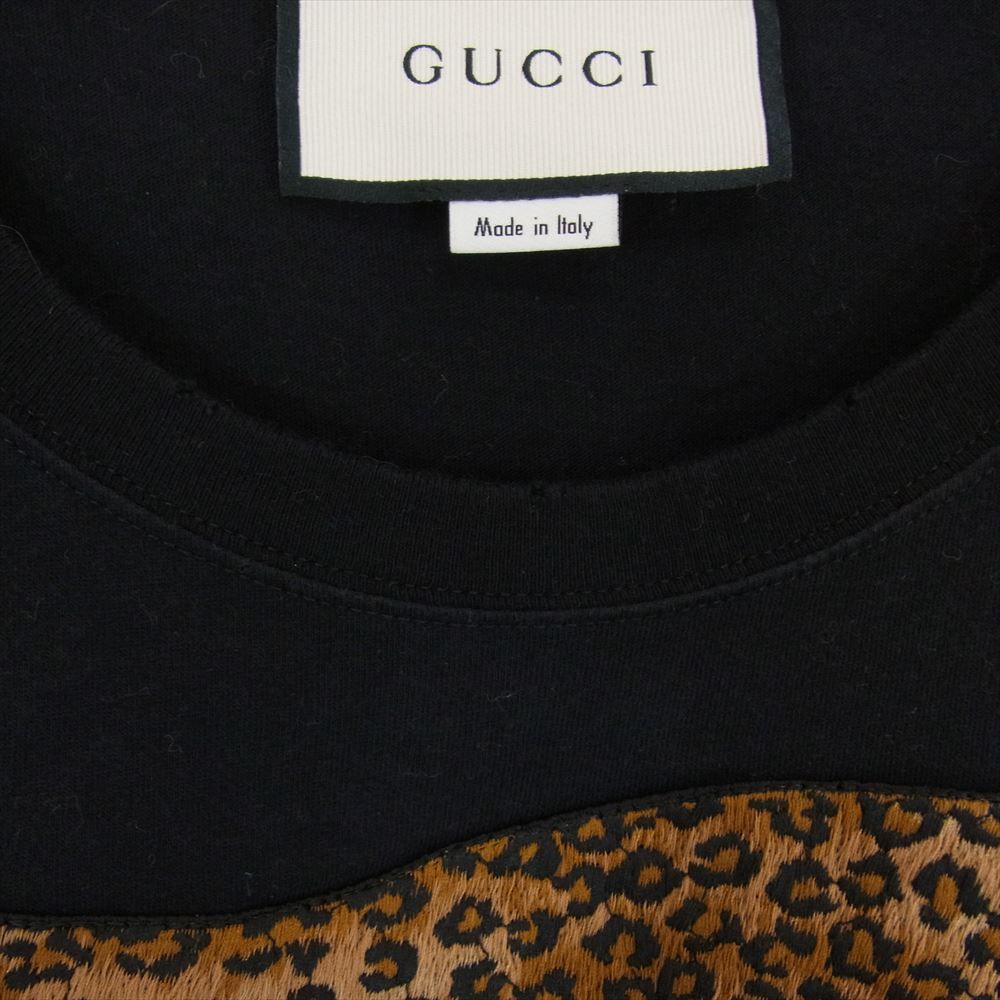 GUCCIヴィンテージロゴ レオパード刺繍 半袖Tシャツ GUCCIヴィンテージロゴ レオパード刺繍 半袖Tシャツ