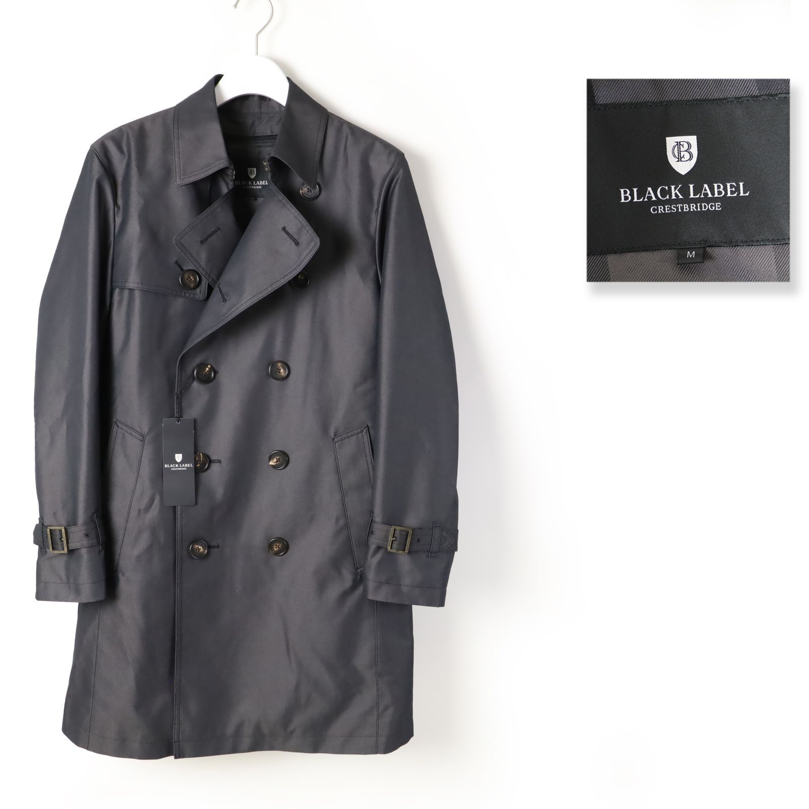 新品 BLACK LABEL CRESTBRIDGE トレンチコート ライナー付き ブラック 新品 BLACK LABEL CRESTBRIDGE トレンチコート ライナー付き ブラック
