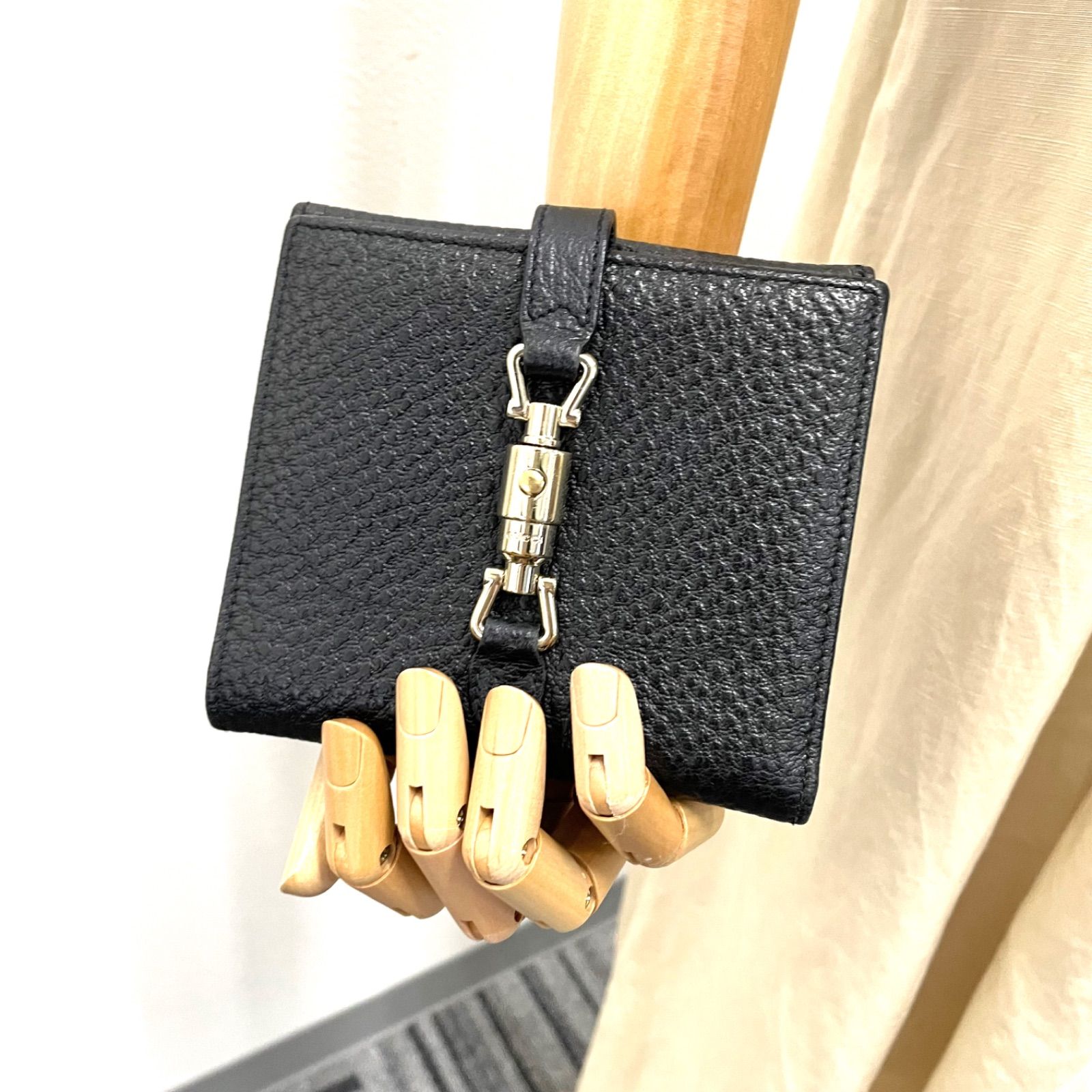 GUCCI グッチ ジャッキー 二つ折り財布 ブラック 141435・2184