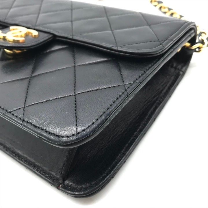 美品 CHANEL シャネル ココマーク ミニ マトラッセ ラムスキン