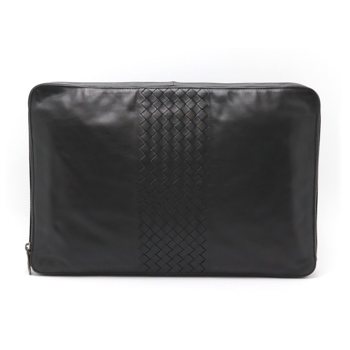 Bottega Veneta 黒のクラッチバッグ KH ファッション Bottega Veneta 黒のクラッチバッグ