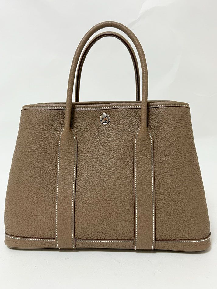 HERMES エルメス ガーデンパーティTPM トートバッグ ネゴンダ エトープ レザー B刻印 超美品
