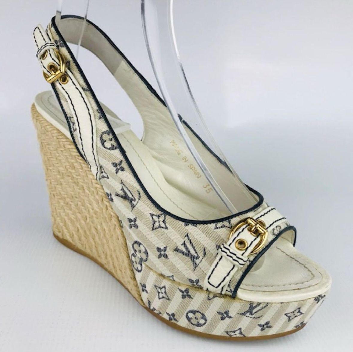 美品☆LOUIS VUITTON・ルイヴィトン レディース キャンバスレザー  