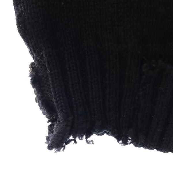 サンドニット 40s 50s レタード 長袖 ニット カーディガン 42 ブラック