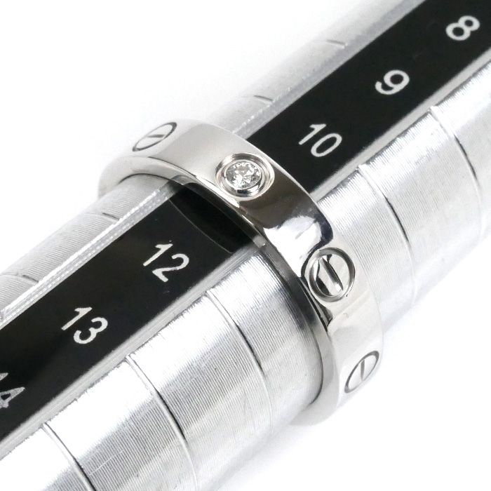 CARTIER カルティエ K18WG ホワイトゴールド ミニラブ 1Pダイヤ リング  