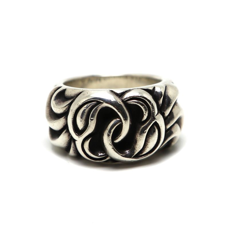 Leonard Kamhout シルバーリング スクロールデザイン ケース付き LONE