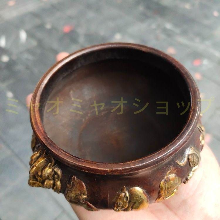 銅 細工 十二支香炉 茶道香炉 挿し香炉 仏堂香炉 装飾品 工芸品 置物 銅 細工 十二支香炉 茶道香炉 挿し香炉 仏堂香炉 装飾品 工芸品