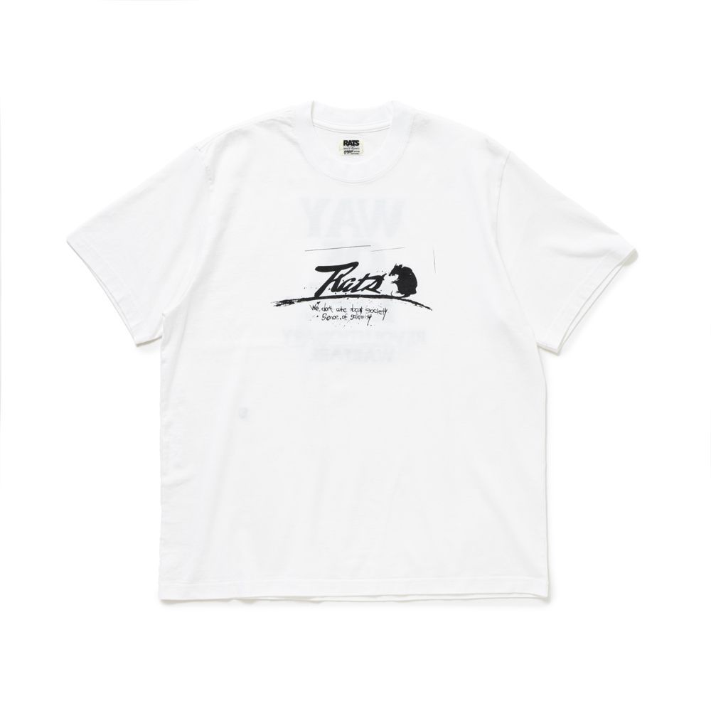 ★RATSラッツ/WAY OF LIFE TEE★白/XXL★Tシャツ★ RATS - BOX LOGO WAY OF LIFE TEE - WHITE / Tシャツ / 24'SPT