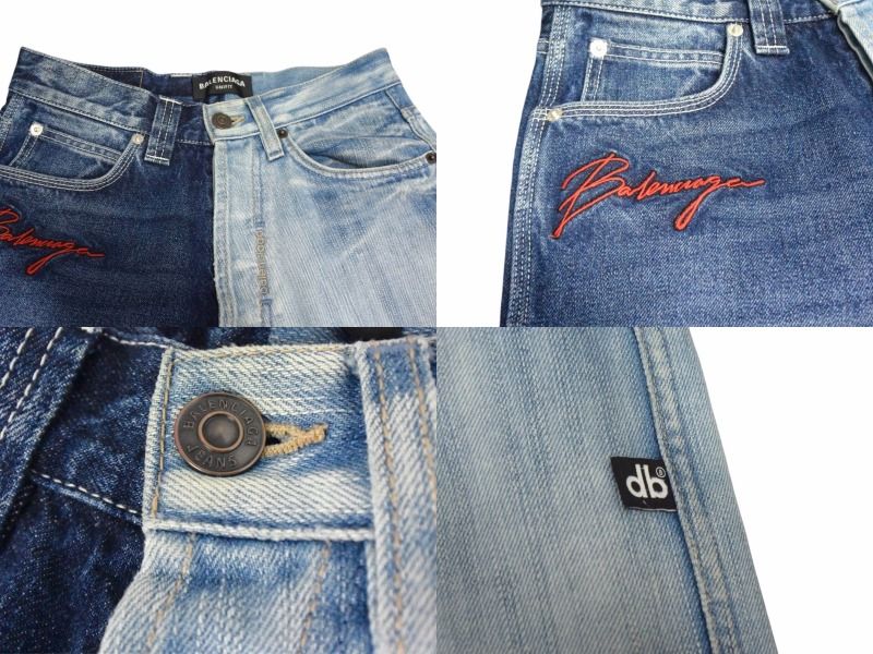 ひ*5様 バレンシアガ　デニムパンツ BALENCIAGA バレンシアガ 22SS JEAN 50/50 デニムパンツ