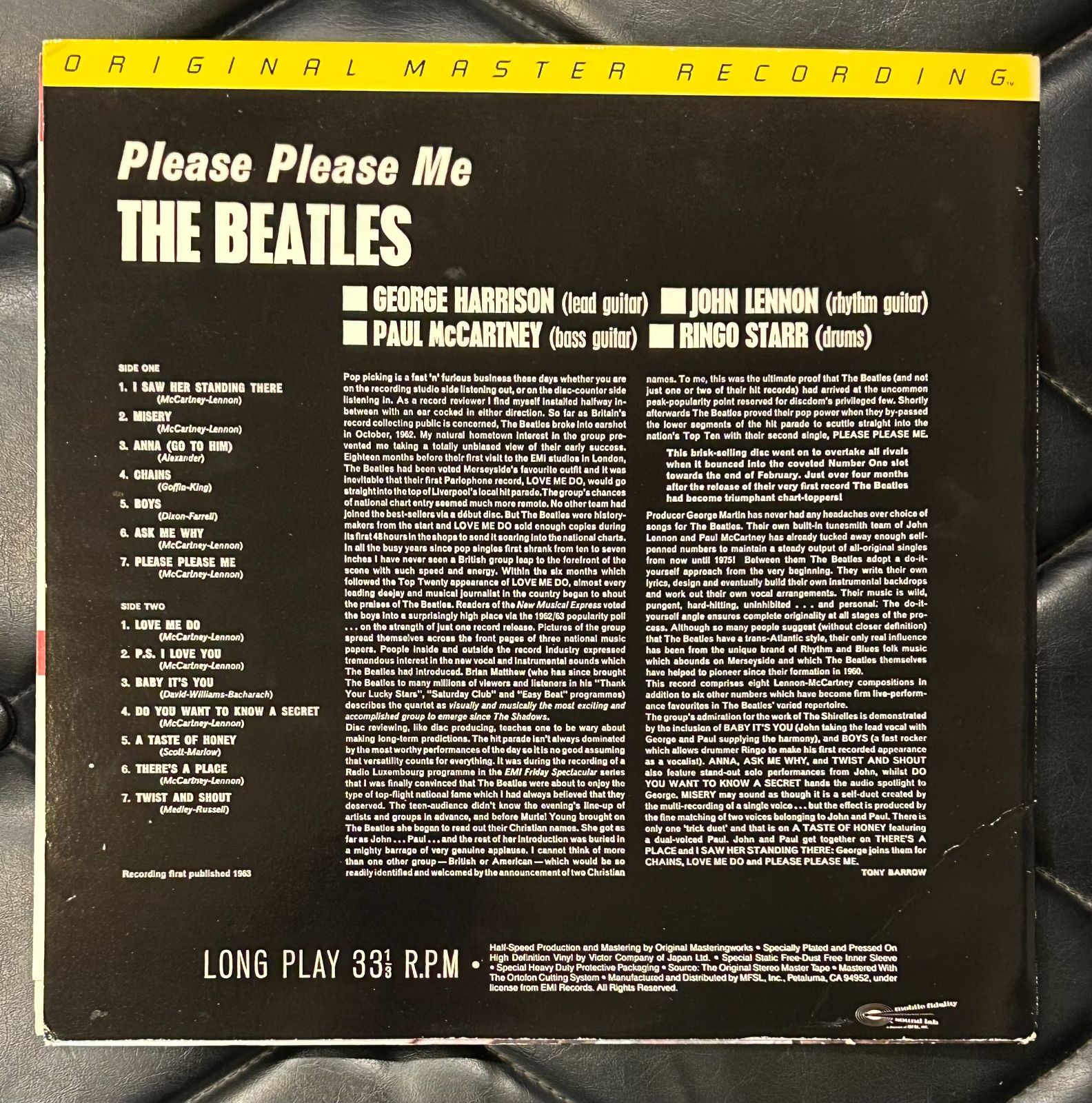 人気のモービル盤！盤美品！】The Beatles 「Please Please Me