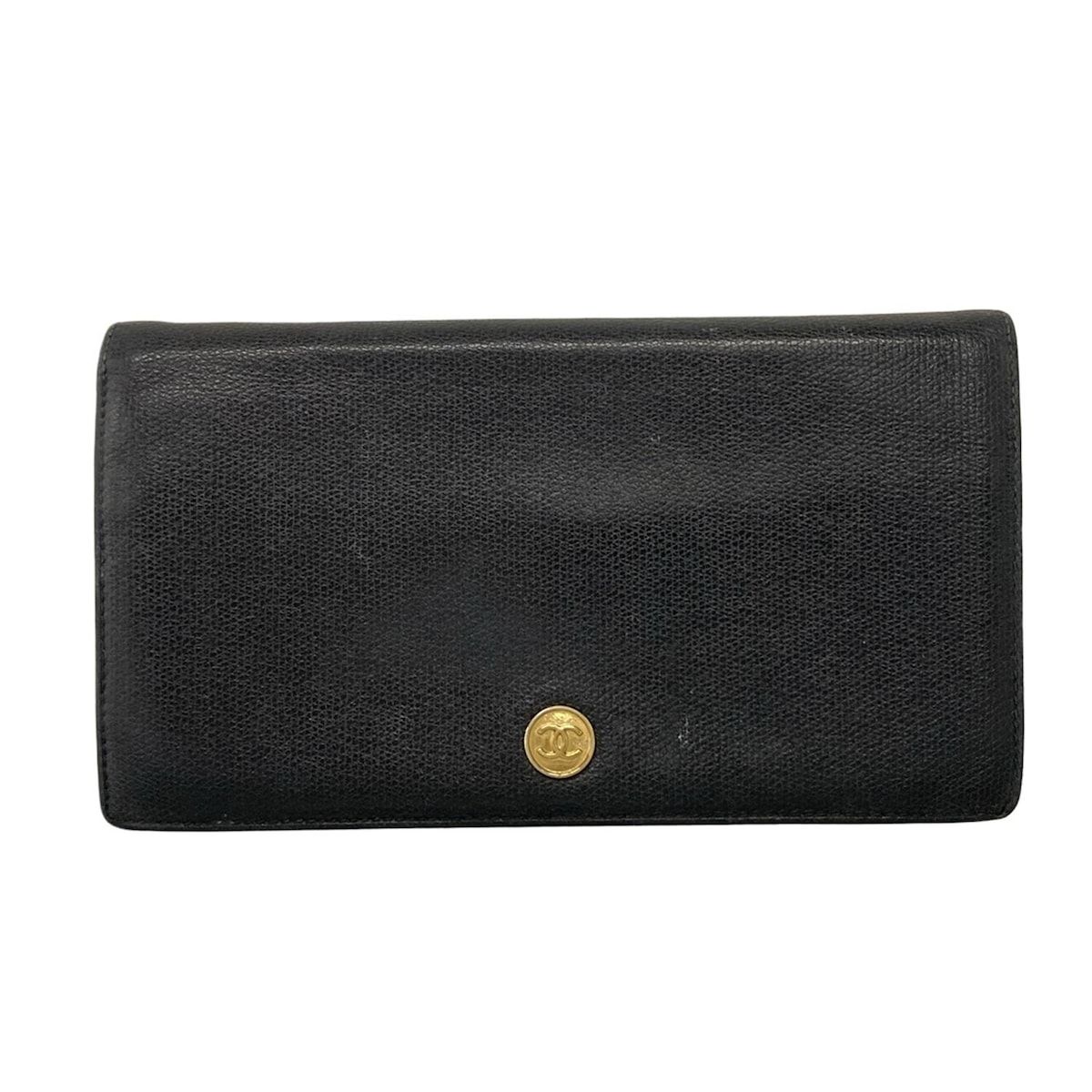 CHANEL(シャネル) 長財布 ココボタン 黒 レザー - メルカリ CHANEL(シャネル) 長財布 ココボタン 黒 レザー - メルカリ