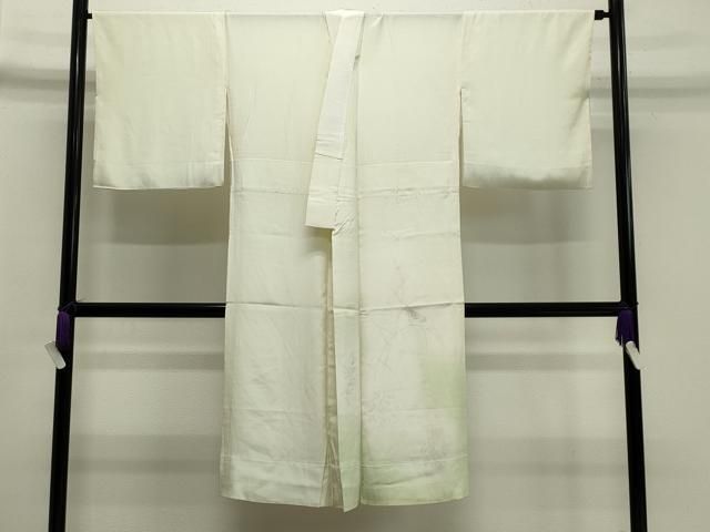 平和屋着物●長襦袢 無双仕立て 手描き 雀 草花文 暈し染め 正絹 CAAY6791gh