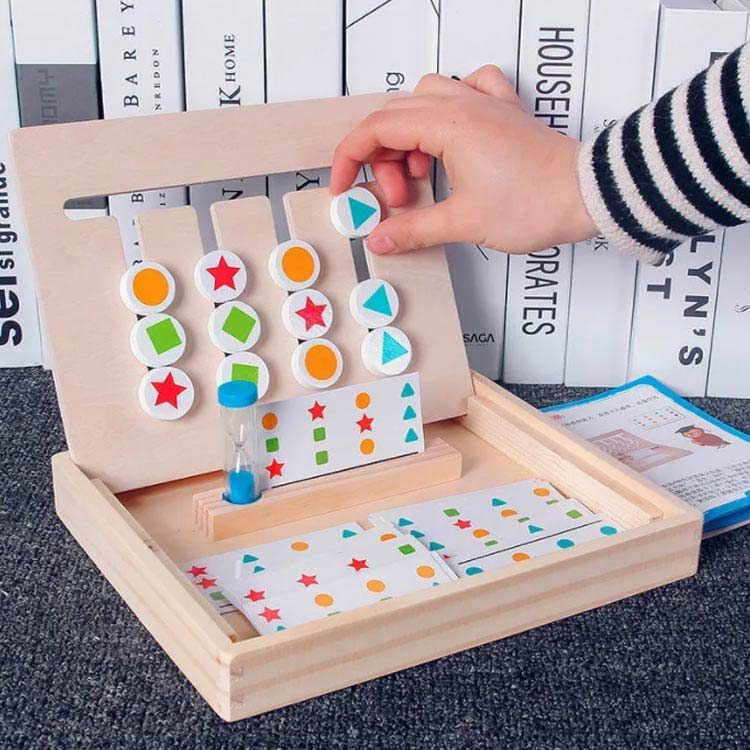 木製 知育玩具 知育玩具 子供 木製 知育おもちゃ スライド 色遊び ゲーム
