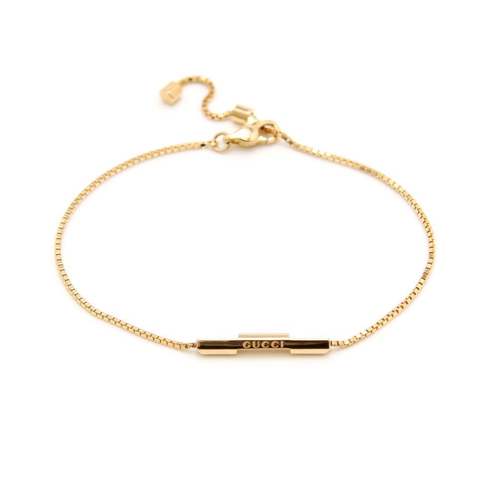 中古美品】新品仕上げ済 グッチ ブレスレット K18YG リンク トゥ ラブ  