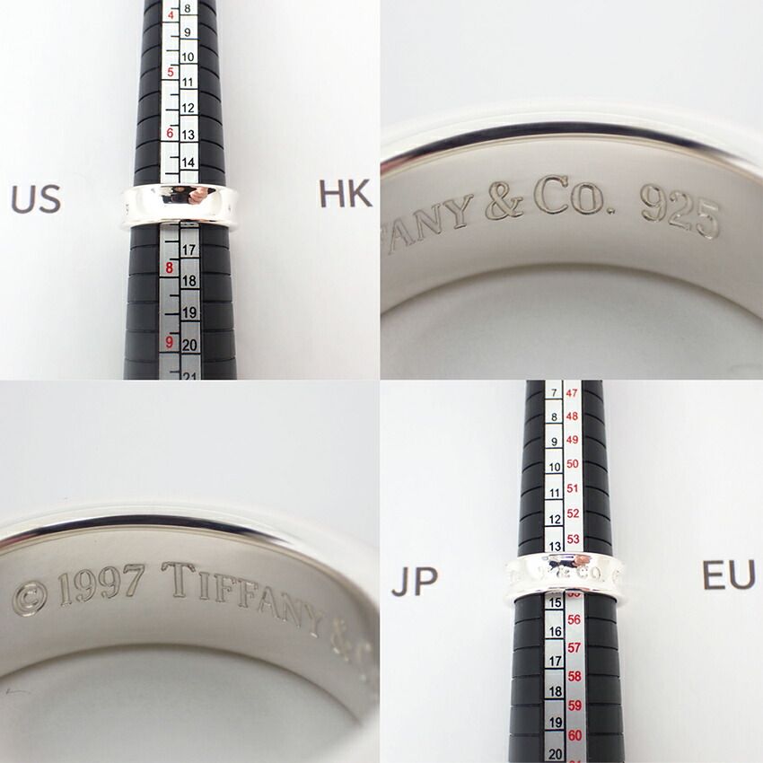 美品 ティファニー 1837 リング ルベドメタル ナロー 10号 Tiffany