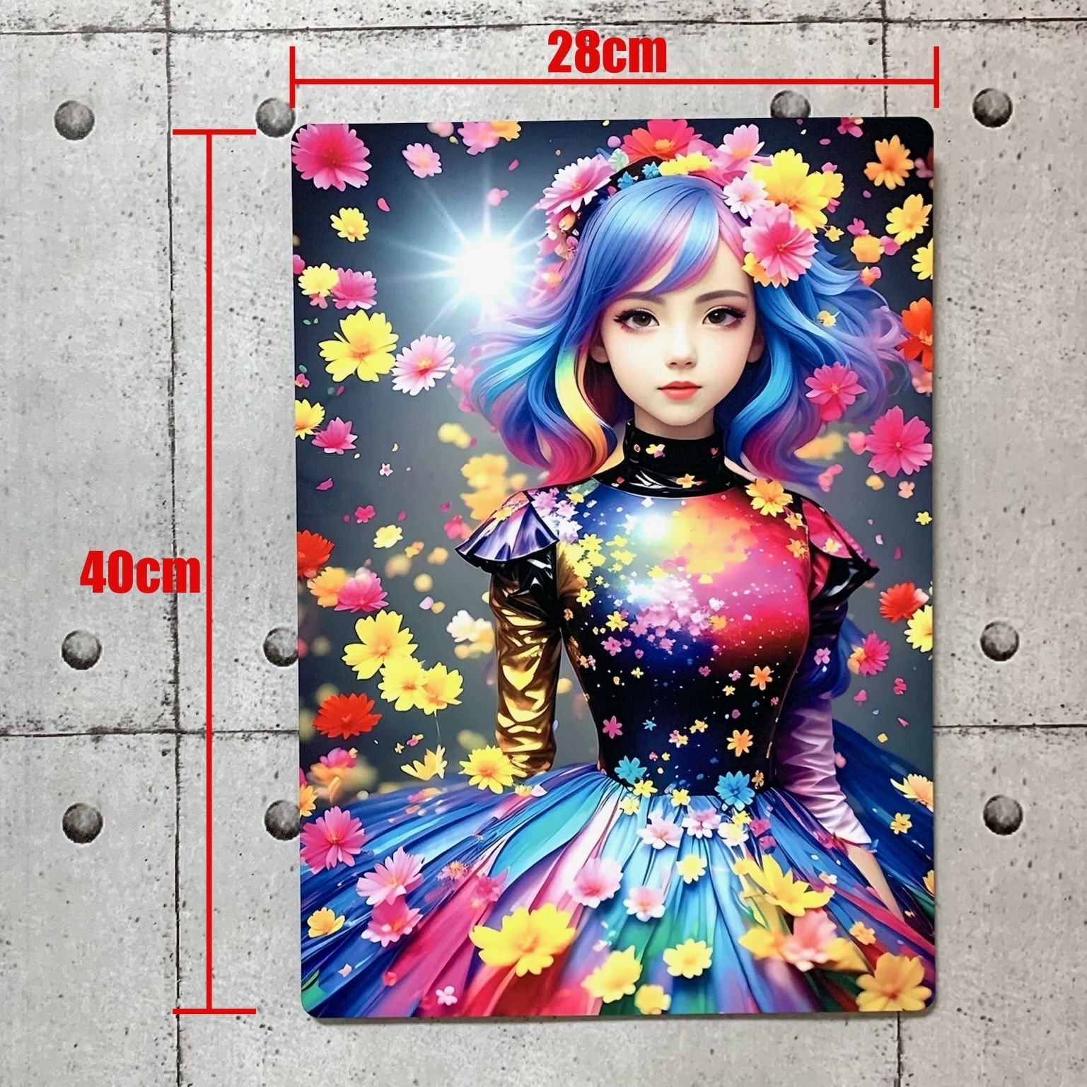壁掛け メタルアートパネル 旨く 40cm×28cm (A3-6)