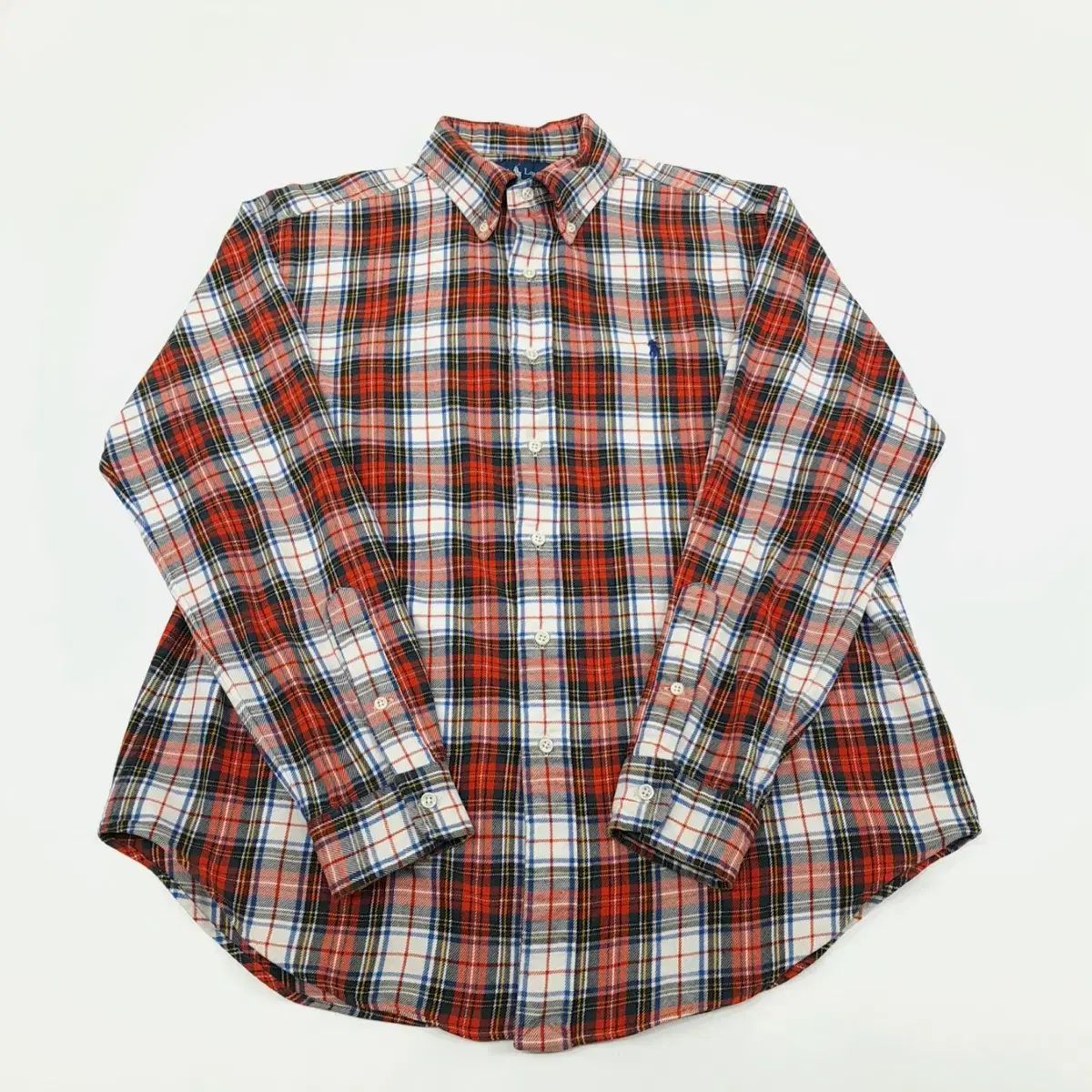 （ Cr033 ） L ポロ Ralph Lauren(ラルフローレン) タータンチェック 長袖 シャツ