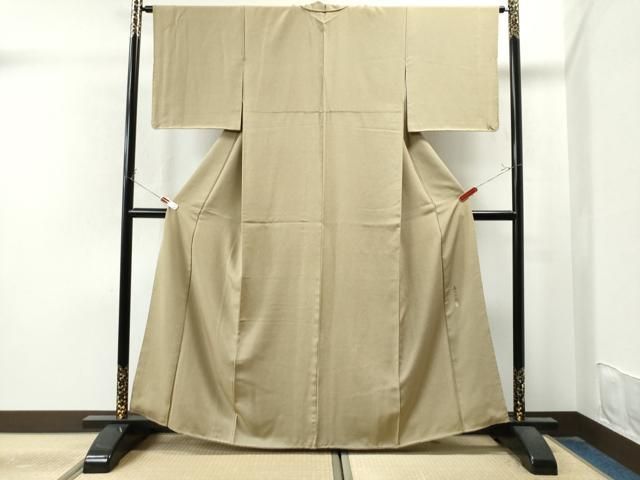 平和屋着物○本加賀友禅作家 毎田仁郎 江戸小紋 鮫小紋柄 枯色 正絹