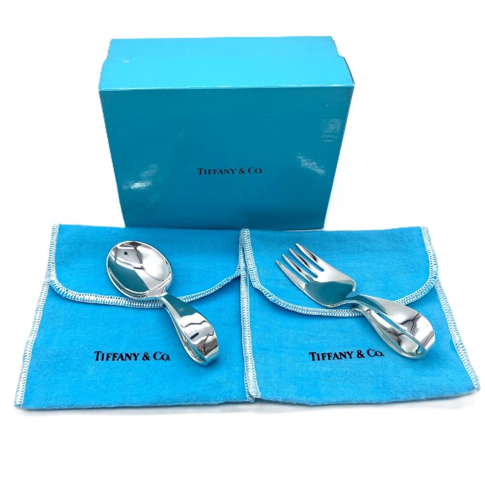 ティファニー Tiffany&Co. スプーン＆フォーク 1セット ベビー ループ カトラリー スターリングシルバー キッズ【中古】 - メルカリ