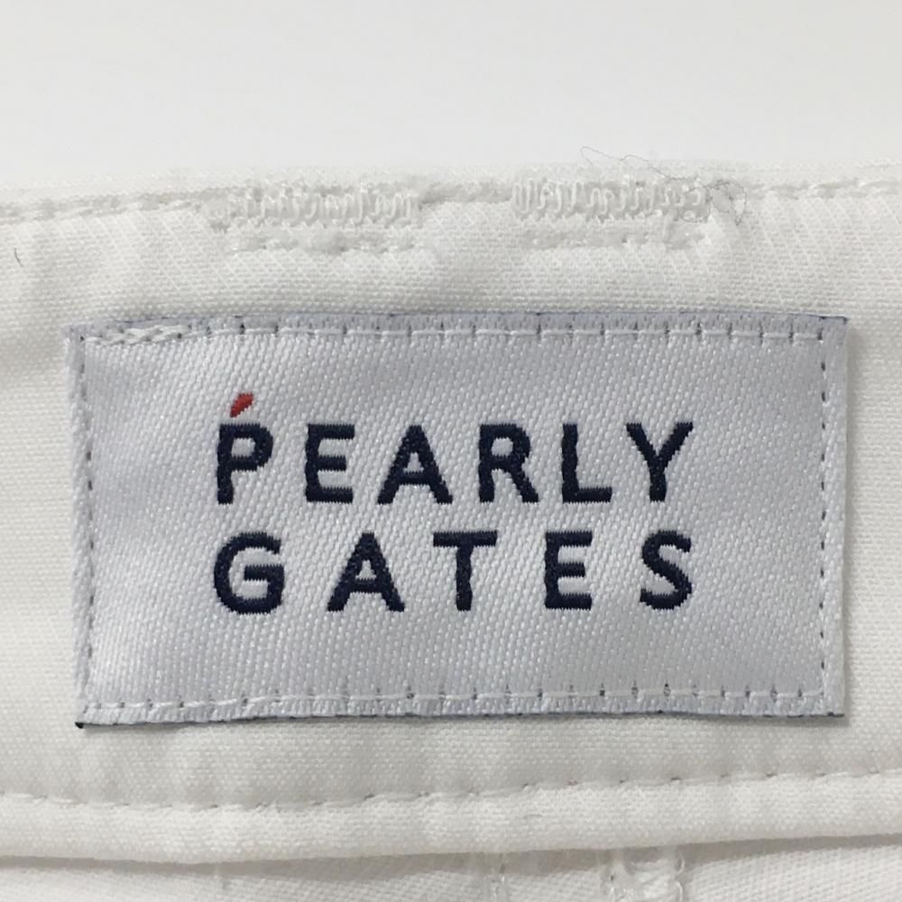 ベスト 【新品】パーリーゲイツ パンツ 白×ネイビー ロゴ刺しゅう