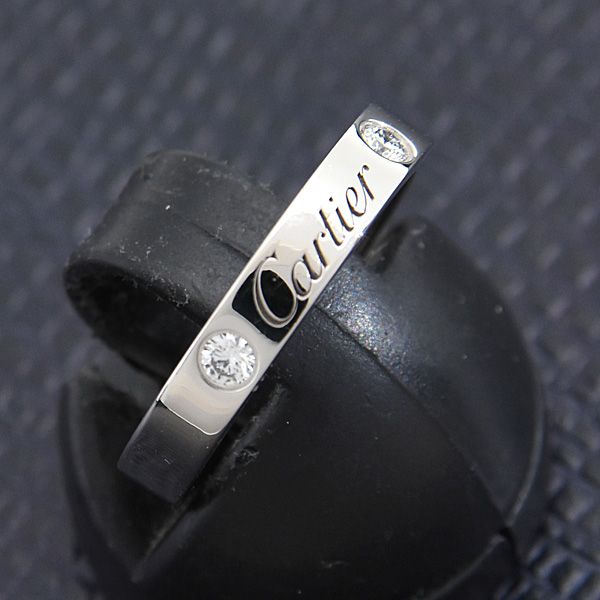 カルティエ 指輪 レディース エングレーブド 2Pダイヤ リング 47