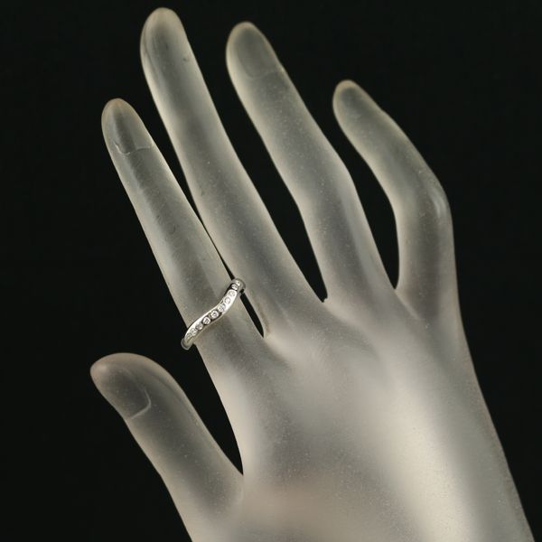 ティファニー リング ダイヤ ダイヤモンド カーブドバンド ワイド 9P 9  