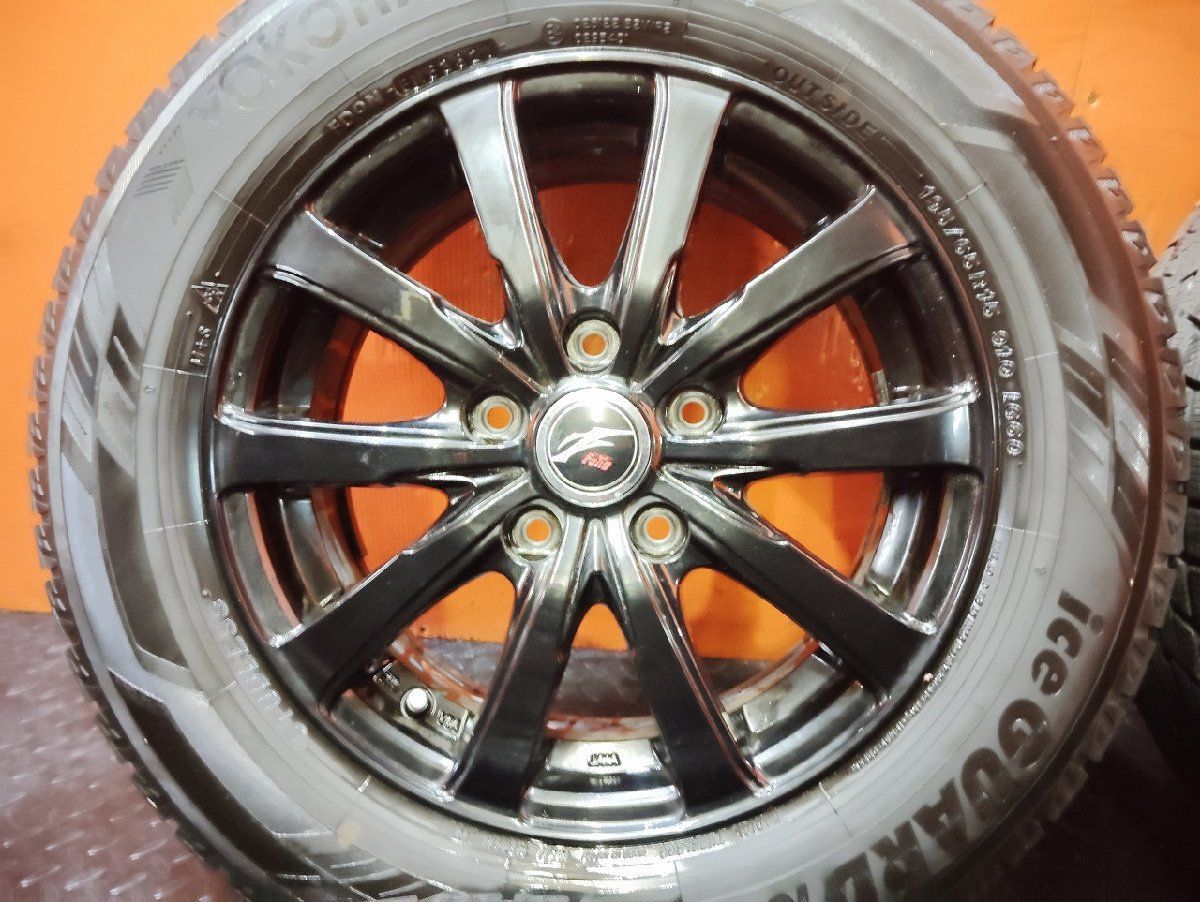 YOKOHAMA ice GUARD iG60 195/65R15 スタッドレス【Weds Fang ウェッズ 15インチ 6J5HPCD114.3+53】21年製 バリ溝 ヴォクシー等　(KTN414) YOKOHAMA ice GUARD iG60 195/65R15 スタッドレス【Weds Fang ウェッズ
