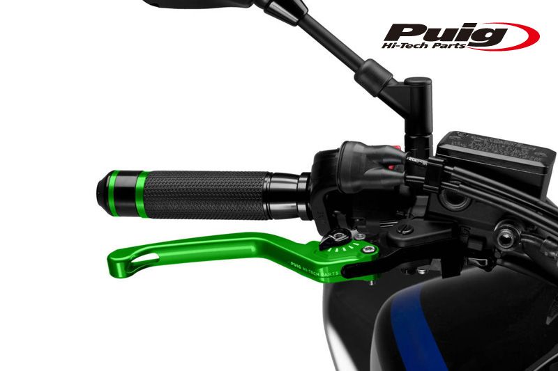 Puig(プーチ) 120VN220VN NON-FOLDABLE BRAKE u0026 CLUTCH LEVER 3.0 GREEN/BLACK (固定タイプ) ブレーキ クラッチ セット