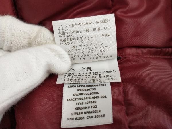 THE NORTH FACE ノースフェイス ダウンジャケット 中綿 レッド Lサイズ NY52210Z THE NORTH FACE ノースフェイス 新品 中綿 ダウンジャケット L