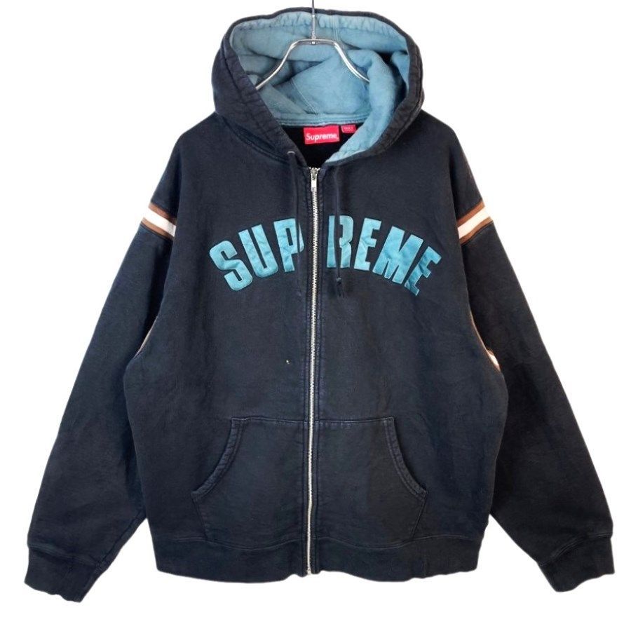 シュプリームSUPREMEジップパーカーフーディアーチロゴワッペン
