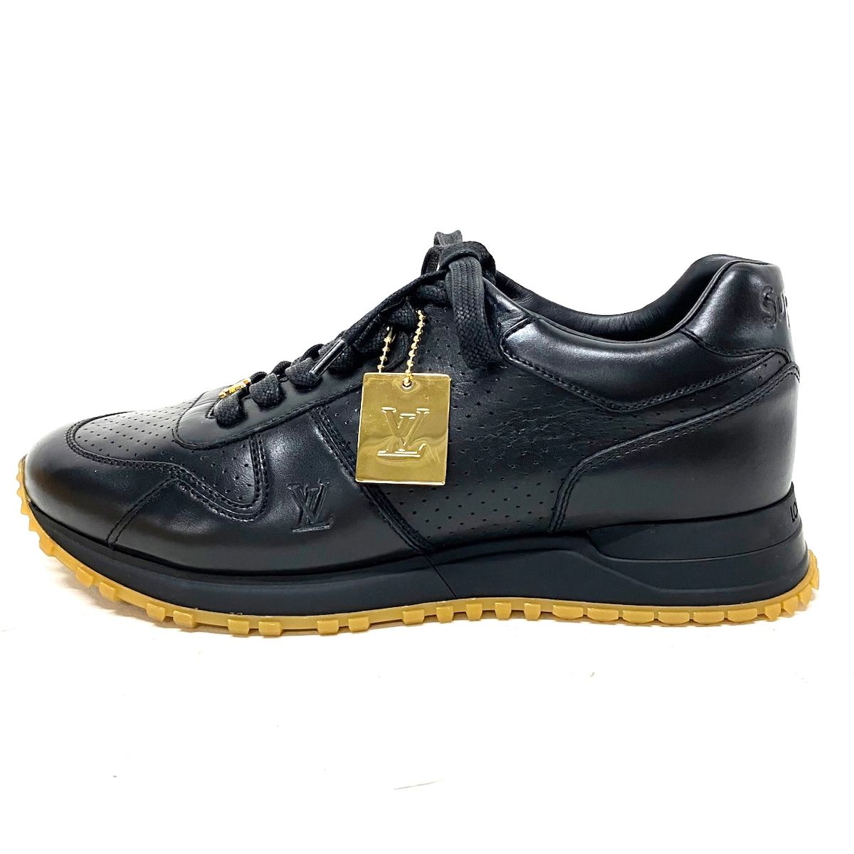 LOUIS VUITTON(ルイヴィトン) スニーカー 6 メンズ新品同様 Run Away Sneaker 1A3EPD 黒  ×Supreme/17AW レザー - メルカリ