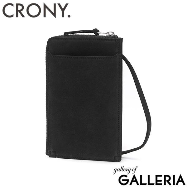 クルニー ショルダーバッグ CRONY. Tatum Smartphone Shoulder 財布 スマホショルダー 財布付き 本革 レザー メンズ レディース CR-00039 ブラック