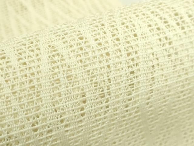 平和屋本店□最高級 夏物 人間国宝 北村武資 上代羅 八寸名古屋帯 菱紋  