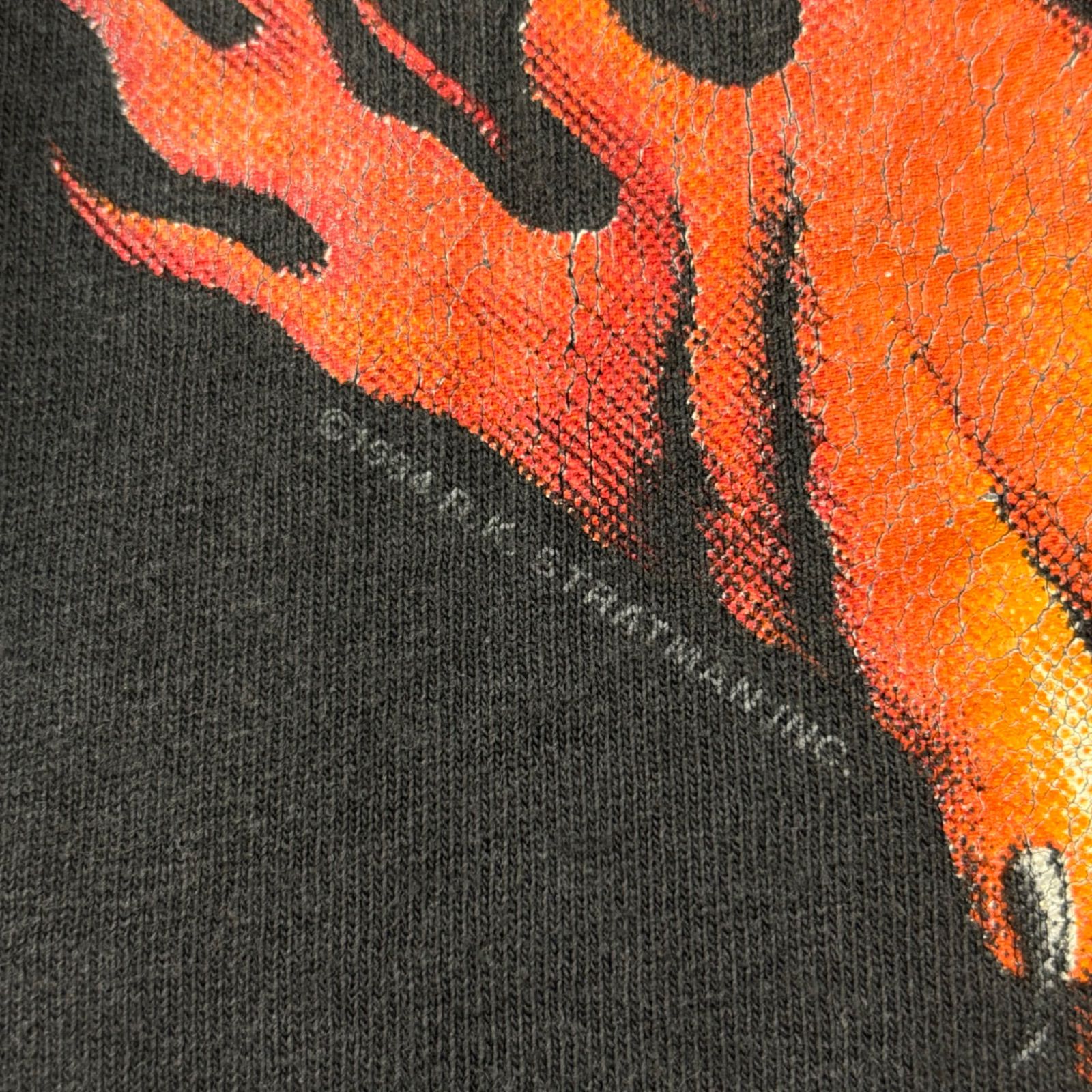激レア 90s Harley Davidson UNTAMED ロンT USA製 Vintage REPRINT Harley Davidson Untamed Tiger Flame