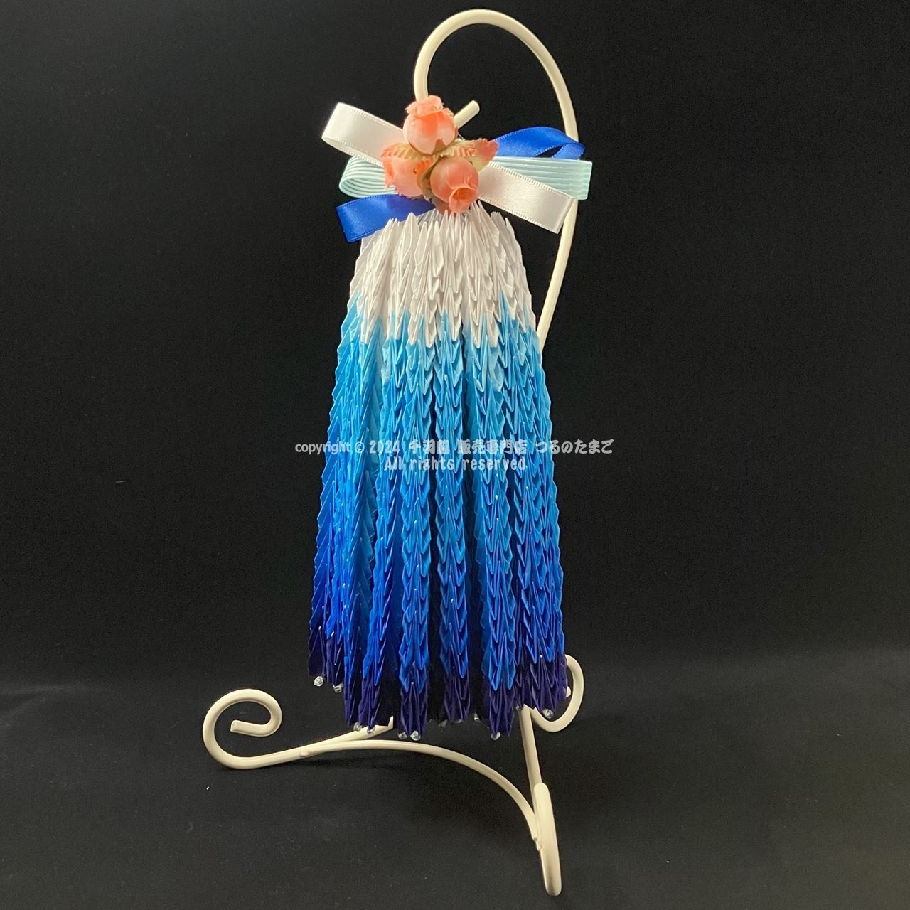 送料込み】縁起の良い数字 『777羽の千羽鶴（グラデーション富士山