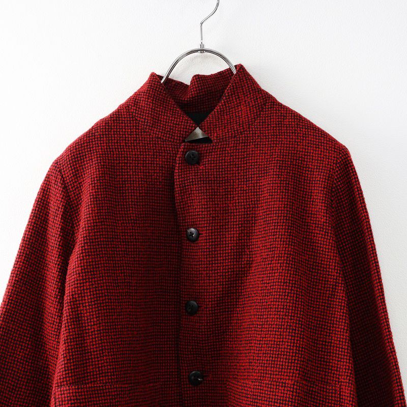 美品 ススリ susuri ブランシージャケット 1 /レッド ウールコットン  