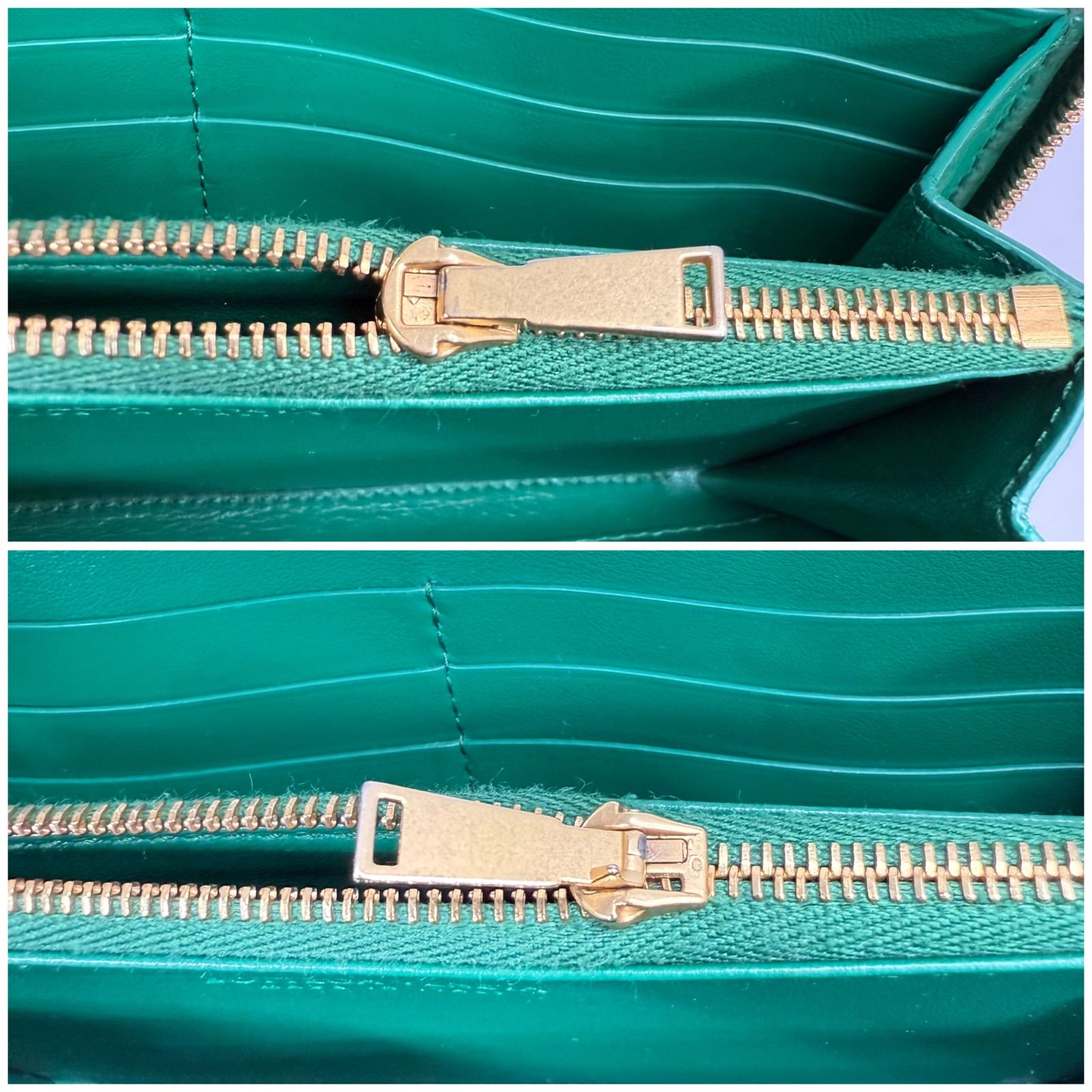 希少✨ボッテガヴェネタ 長財布 ラウンドファスナー カセット レザー グリーン ボッテガヴェネタ カセット ラウンドジップ 長財布 グリーン 緑