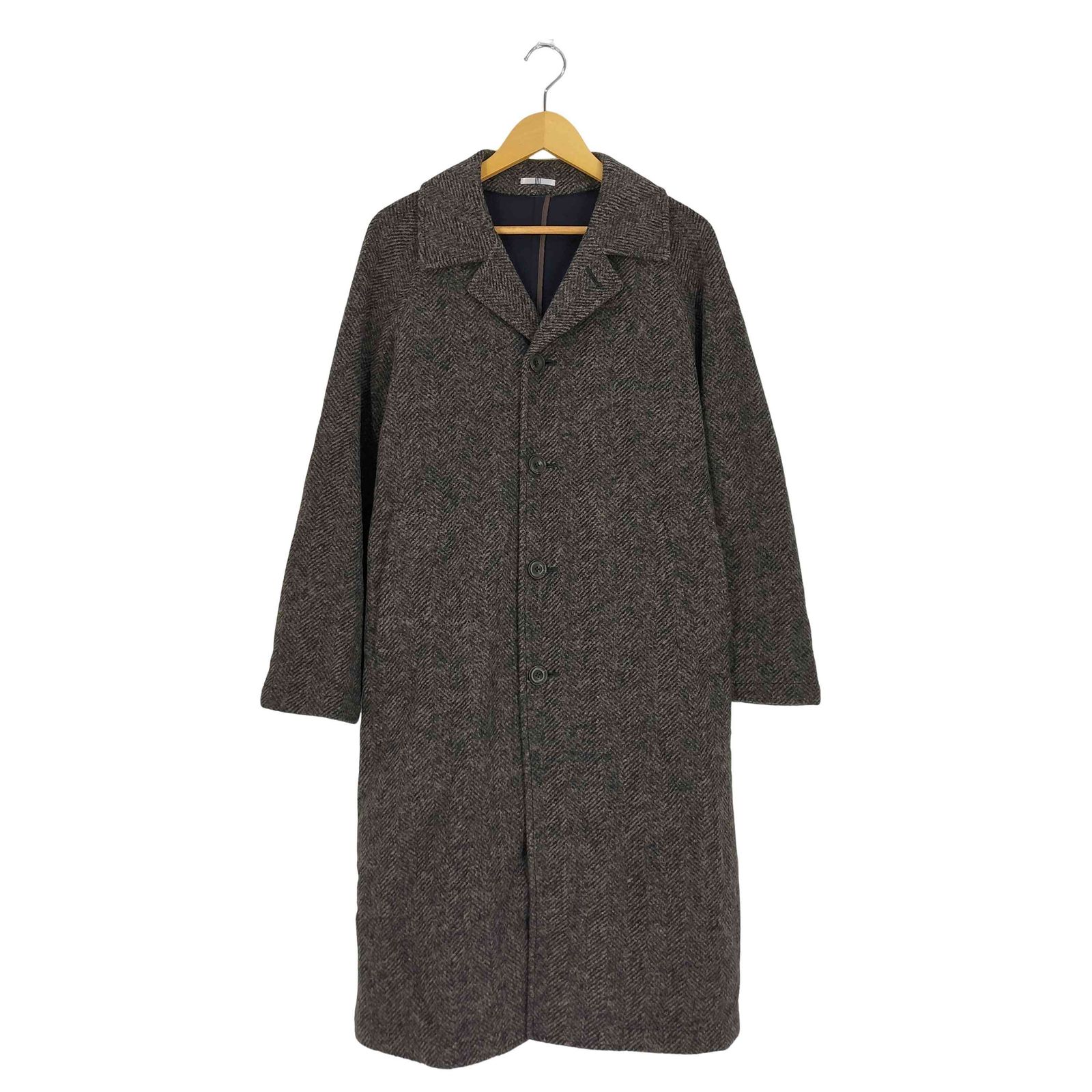 スーツセレクト SUIT SELECT ヘリンボーン ウール チェスターコート