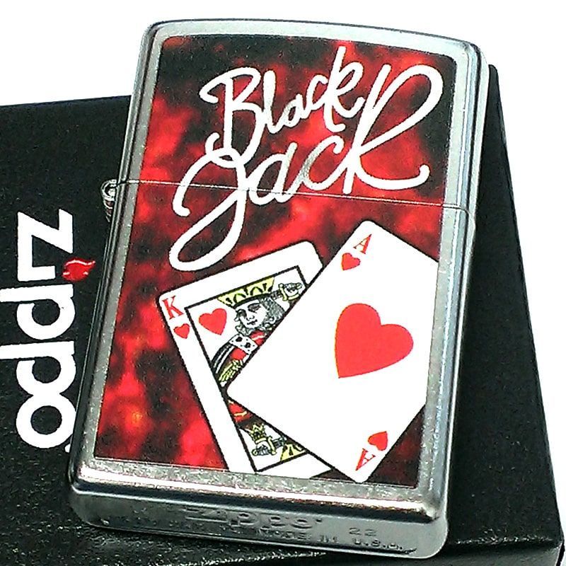 ZIPPO ブラックジャック ジッポ ライター かっこいい シルバー