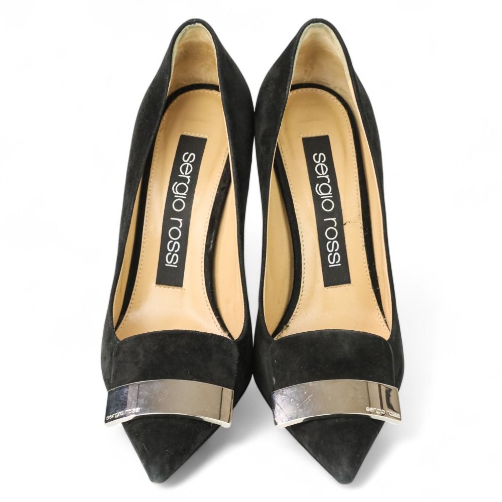 未使用！センジオロッシ　SR1 パンプス　36 1/2 美品 Sergio Rossi セルジオロッシ SR1コレクション スエードパンプス