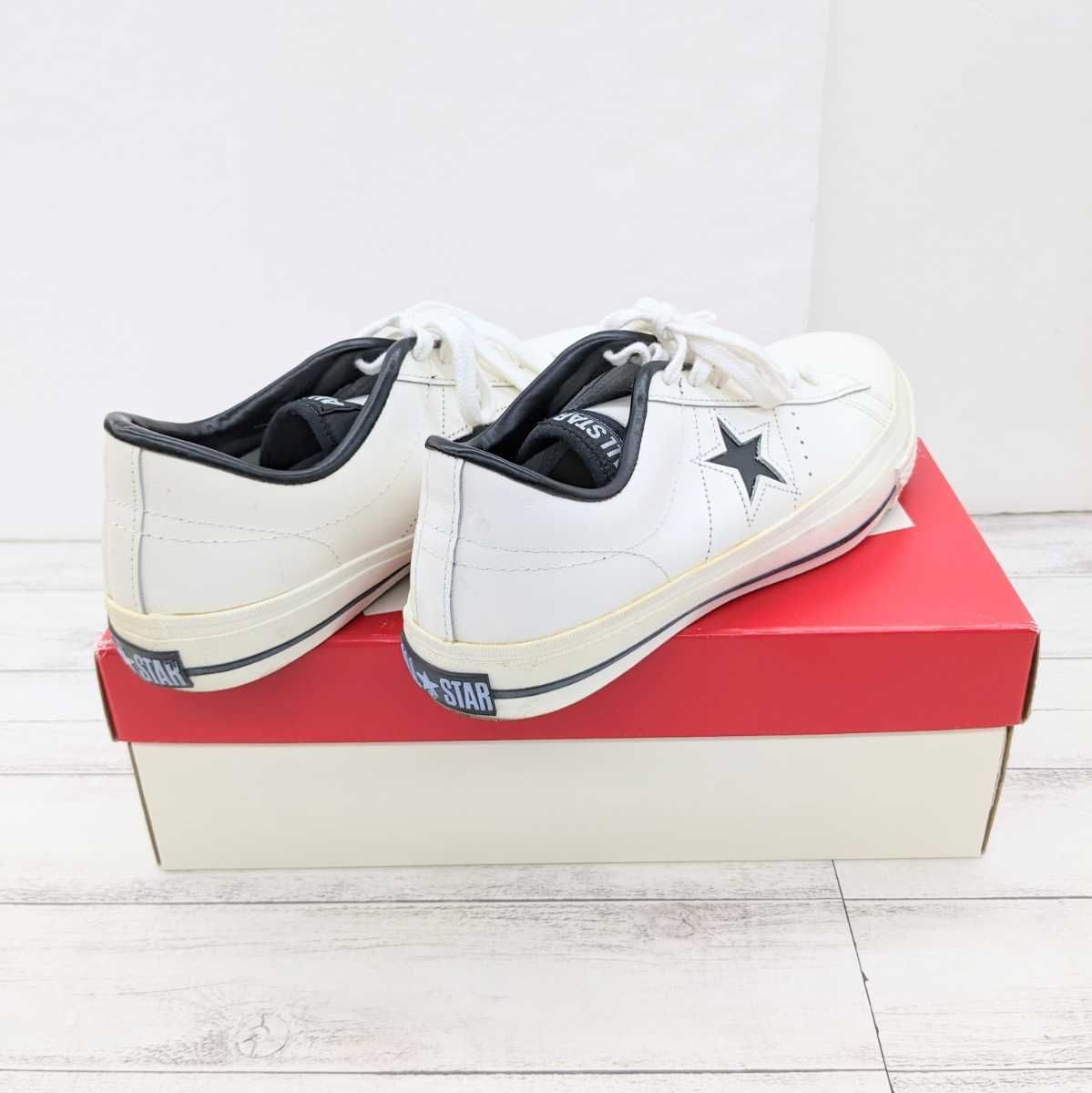 コンバース ワンスター レザー US7.5 26cm ホワイト シルバー CONVERSE（コンバース） ONE STAR（ワンスター）ハイカット