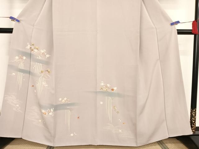 平和屋着物○訪問着 友禅 駒刺繍 流水松桜 暈し染め 金糸 金彩 正絹