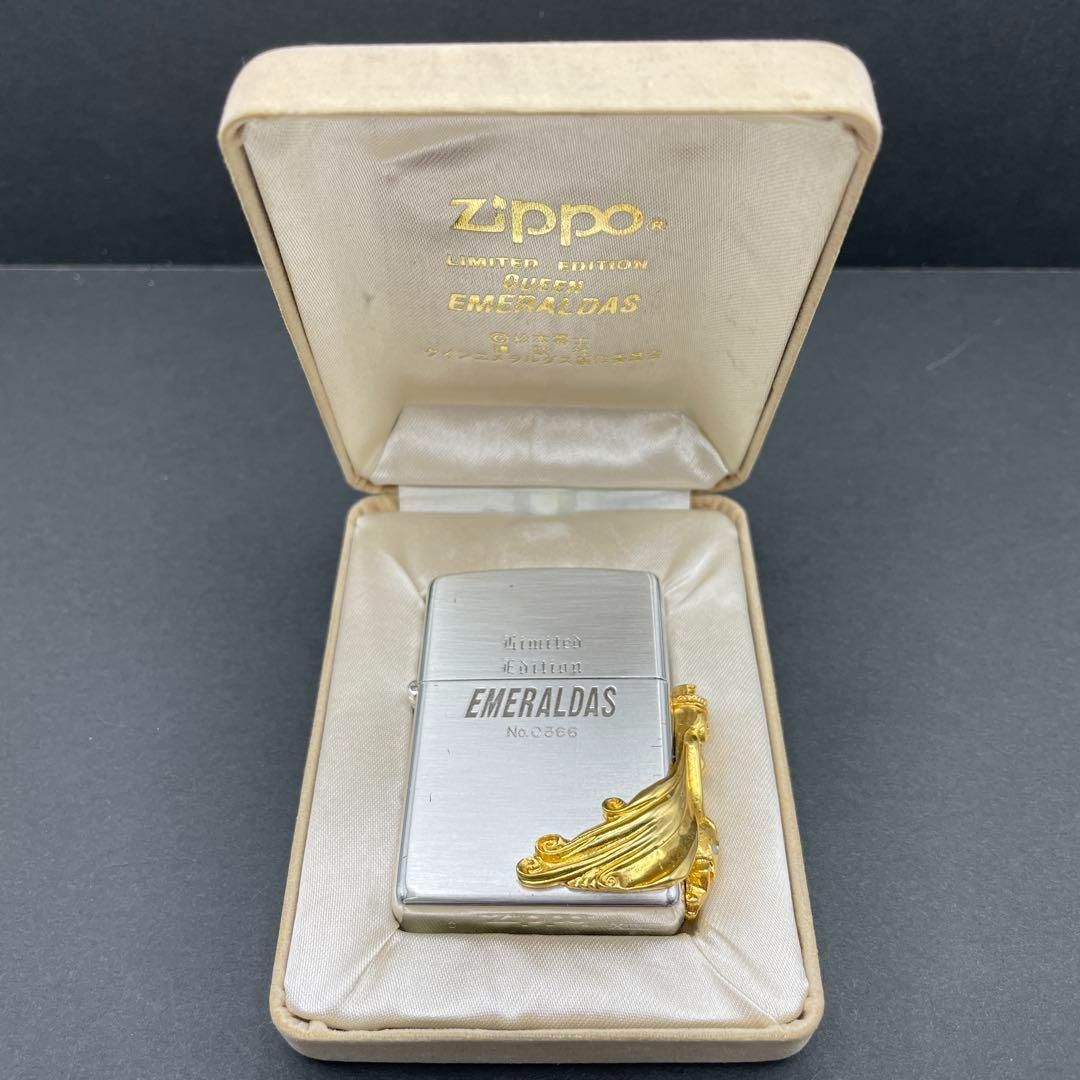 Zippo クィーンエメラルダス サイドゴールドメタル 1998年製