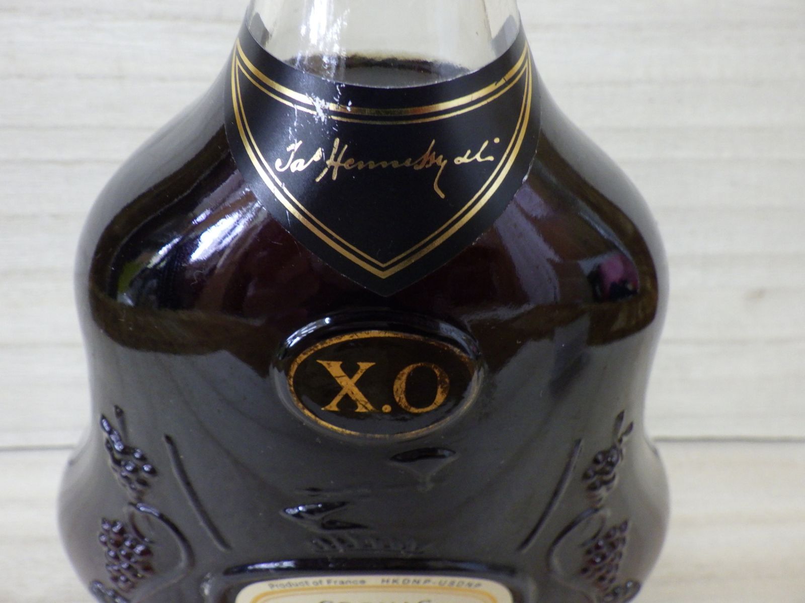 ヘネシー XO Hennessy ブランデー 金キャップ クリアボトル