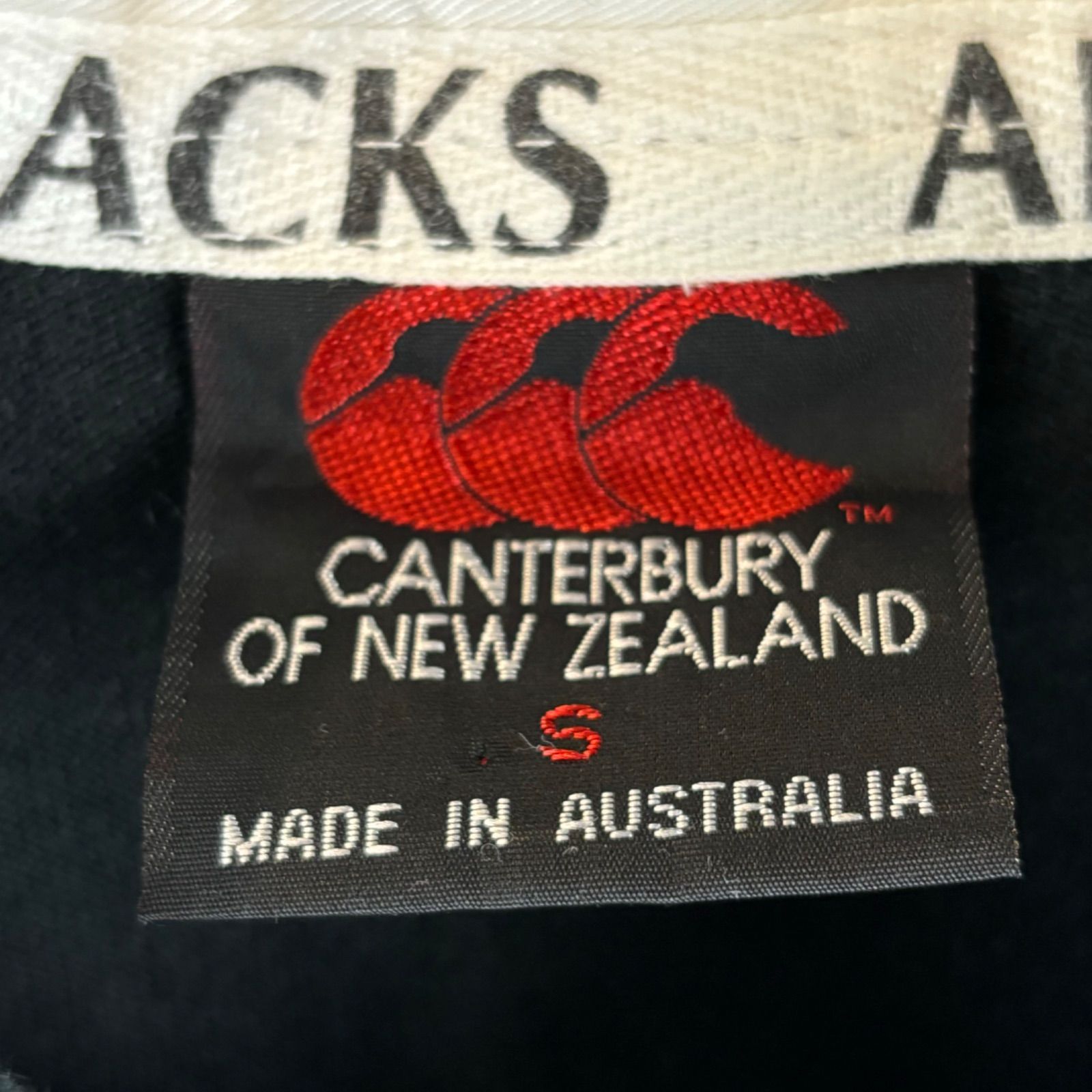 オーストラリア製 Canterbury of New Zealand ALL BLACKS Rugby Shirt カンタベリー オールブラックス  長袖 ラガーシャツ ジャージ ブラック ワッペン 刺繍 - メルカリ