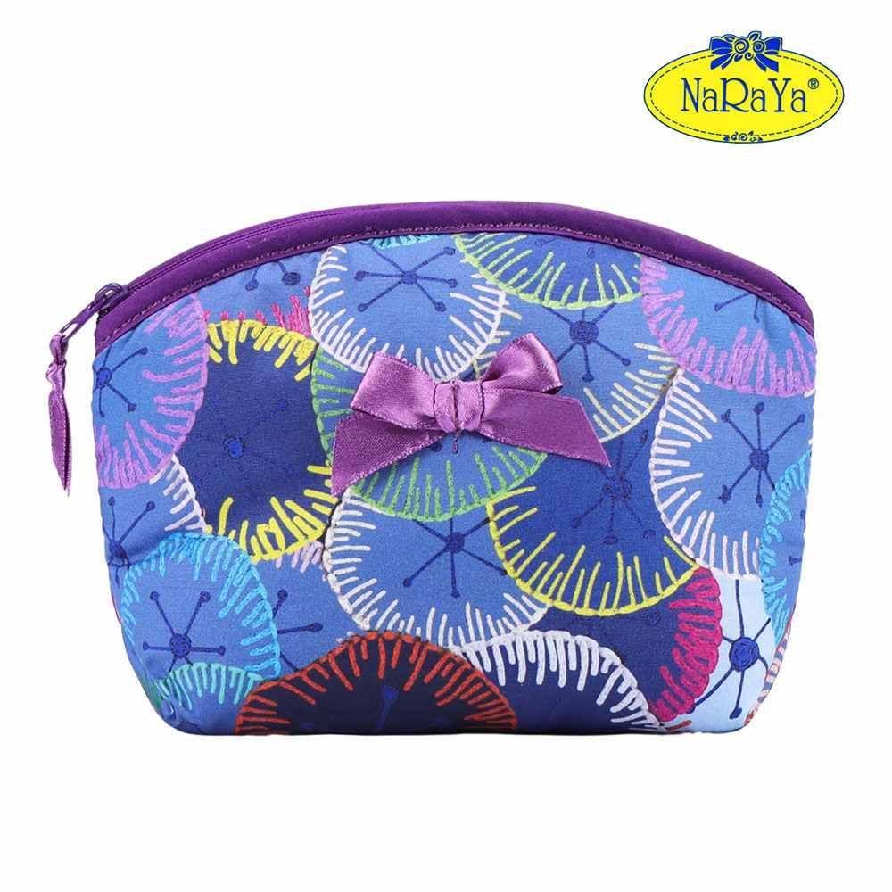 ANA/JALのCA御用達･宝塚タカラジェンヌ･芸能人も愛用のブランド ナラヤ タイ NaRaYa 化粧ポーチ ふかふかコスメポーチ メイクポーチ ・パッチワーク NB-87/S