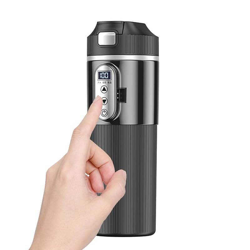 15-25分だけで沸騰 保温 MACOLAUDER 車載電気ケトル 500ml お湯 お茶 恒温 DC12V小型車 24Vトラック兼用 車用湯沸し器 電気ポット 304ステンレス鋼 カーポット 車中泊 コーヒー 粉ミルク 0