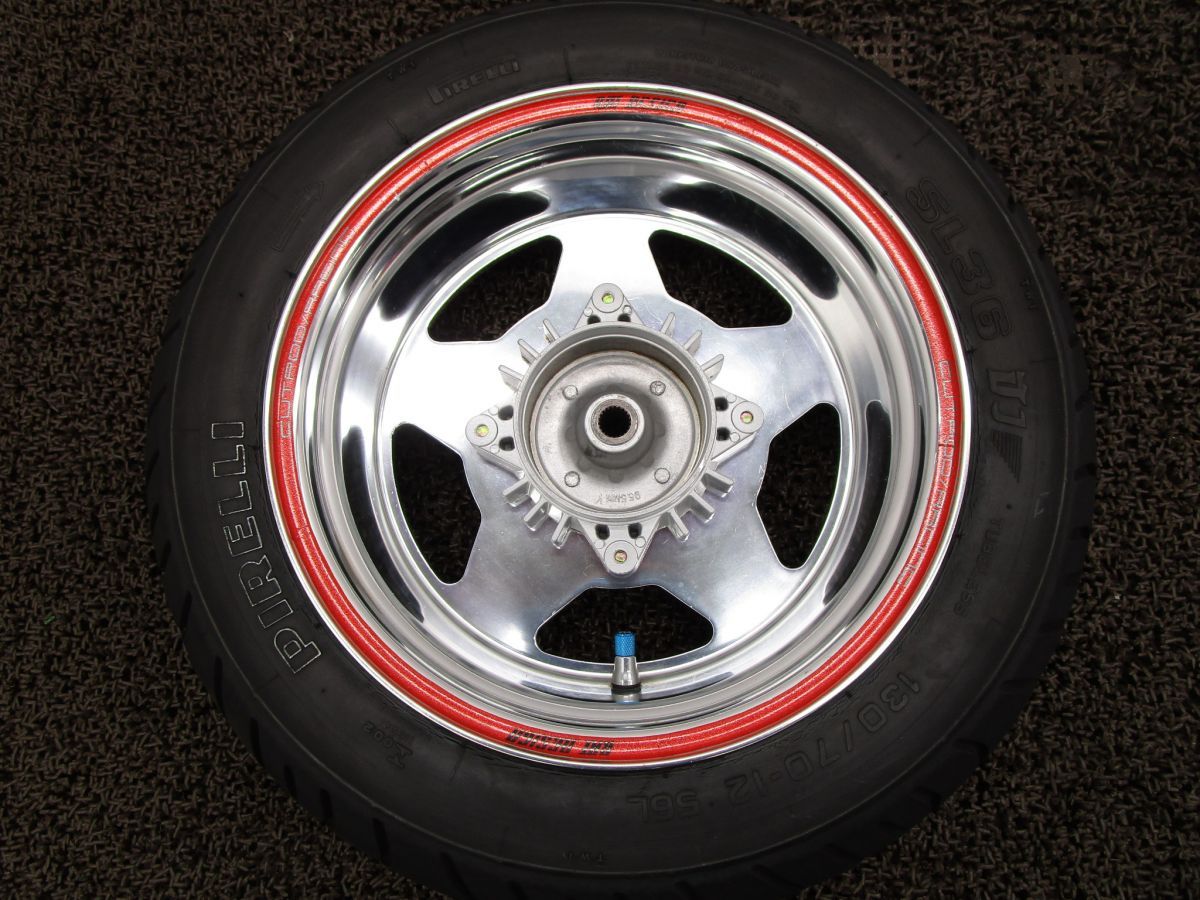 ズーマー 太足 リアホイール A7399 AF58 ホンダ AF55E ZOOMER キャブ車 動画有 12V